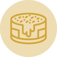 Chocolate Cake Vector Icon Design