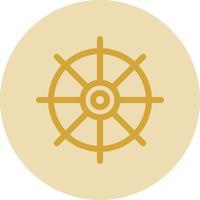 Nautical Wheel Vector Icon Design