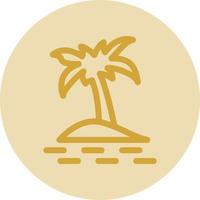 Palm Island Vector Icon Design