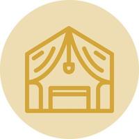 Luxury Camp Vector Icon Design