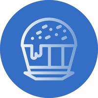 Chocolate Cupcake Vector Icon Design