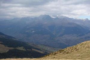 hiking in the swiss alps photo