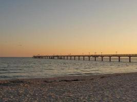 the beach of binz at the baltic sea photo