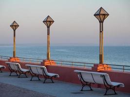 the beach of binz at the baltic sea photo