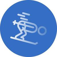 Skiing Vector Icon Design