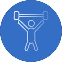 Weight Lifting Person Vector Icon Design