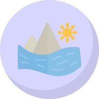 diseño de icono de vector de lago