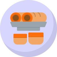 diseño de icono de vector de rollitos de primavera