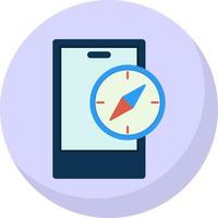 Compass App Vector Icon Design