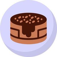 Chocolate Cake Vector Icon Design