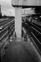 Pedestrian bridge at Jakarta Indonesia photo