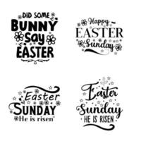 contento Pascua de Resurrección letras tipografía diseño. vector