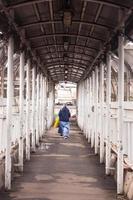 Pedestrian bridge at Jakarta Indonesia photo