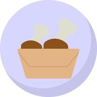 Fried Chicken Vector Icon Design