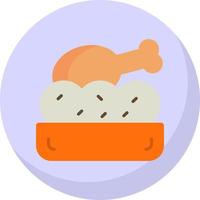 Chicken Rice Vector Icon Design