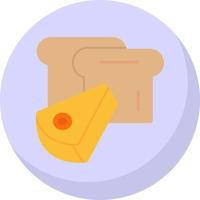 Cheese Bread Vector Icon Design