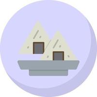 Onigiri Vector Icon Design