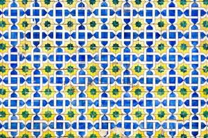 Colorful Portuguese tiles pattern photo