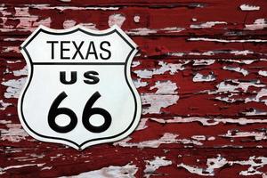 Texas US 66 route sign photo