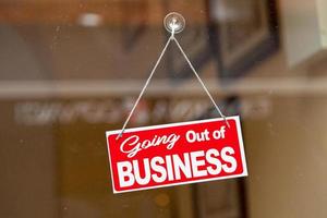 Going out of busines - Closed sign photo