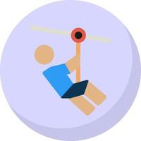 Zipline Vector Icon Design