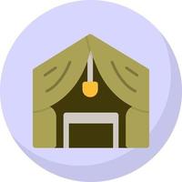 Luxury Camp Vector Icon Design