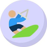 Kitesurf Vector Icon Design