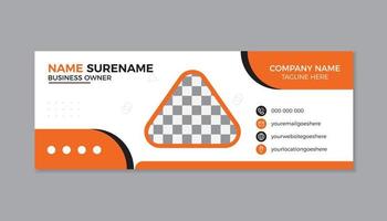 Professional email signature design template. vector