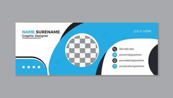 Corporate Modern Email Signature Design template. vector