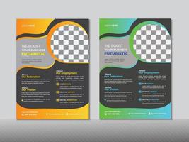 Corporate flyer design template with free vector file.