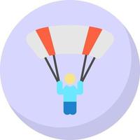 Sky Diver Vector Icon Design