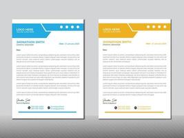 Modern Business letter head design template. vector