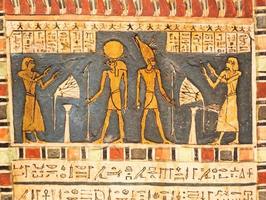 Egyptian hieroglyphics. Vintage background photo
