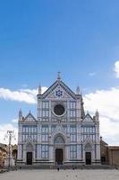 Florence, Italy - Basilica of Santa Croce, blue sky and clouds photo