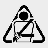 PPE Icon.Wearing a seat belt Symbol Sign Isolate On White Background,Vector Illustration EPS.10 vector