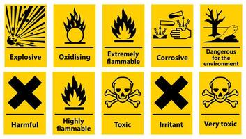 Symbol Hazardous Toxic Warning Sign, Chemical Hazard Sign vector