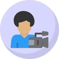 Camera Operator Vector Icon Design
