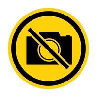 Camera Prohibited Sign On White Background vector