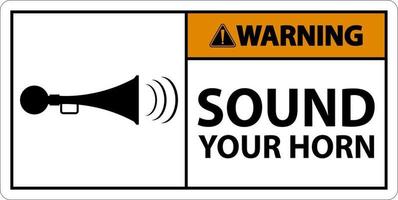 Warning Sound Your Horn Symbol Sign On White Background vector