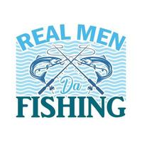 pescar vector camiseta diseño muestras con ilustración de un pescado y un pesca.