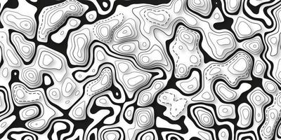 textura de fondo de arte de corte de papel. corte de papel ondulado. línea de mapa de la topografía. fondo del concepto de cartografía. diseño de vector blanco y negro de línea de curva en capas geométricas. foto