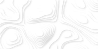 White paper cut white background. Abstract realistic papercut decoration textured with wavy layers and shadow. Topographic contour map abstract tech motion graphic design. photo