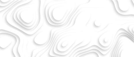 White paper cut white background. Abstract realistic papercut decoration textured with wavy layers and shadow. Topographic contour map abstract tech motion graphic design. photo