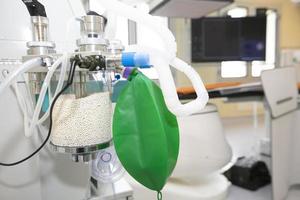 Part of the ventilator in the operating room, close-up. photo