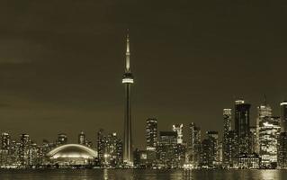 el Toronto horizonte a noche. foto