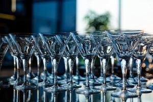 glasses on the buffet table photo