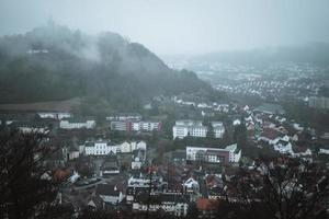 Marsberg histórico ciudad en el sauerland, Alemania durante invierno foto