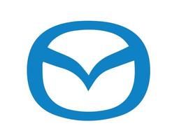 Mazda Brand Logo Car Symbol Blue Design Japan Automobile Vector Illustration