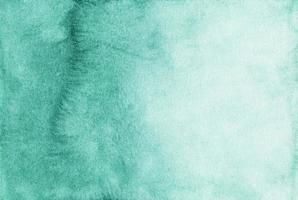 Watercolor green and white gradient background texture. Aquarelle liquid abstract emerald backdrop. photo