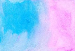 Watercolor pink and blue background photo